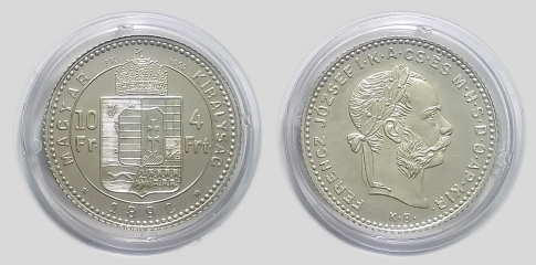 1892 4 forint Ferenc József ezüst UV